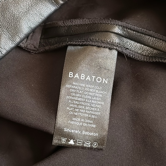 Aritzia Babaton Black Faux Leather Mini Skirt 4 - Picture 7 of 8